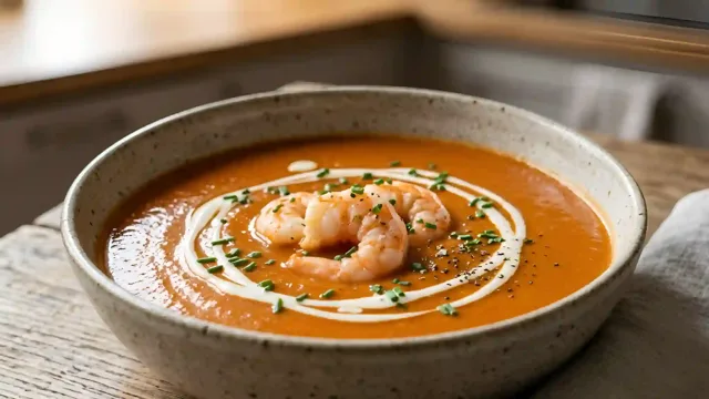 Original shrimp bisque with Cognac.