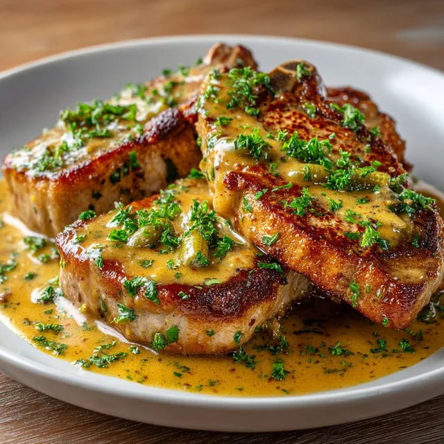 côtes de porc sauce charcutière