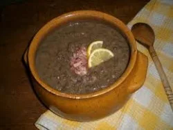 Soupe de lentilles au lard
