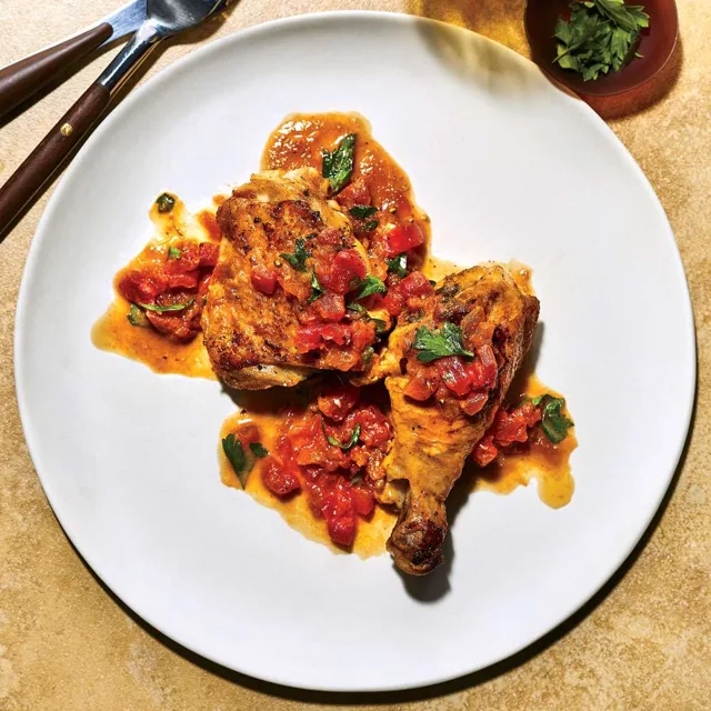 Poulet au Vinaigre (Chicken in Vinegar Sauce)