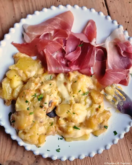 Truffade et jambon sec 