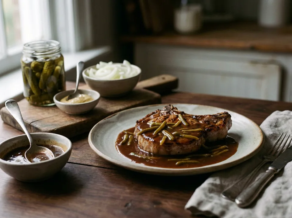 cotes de porc sauce charcutiere